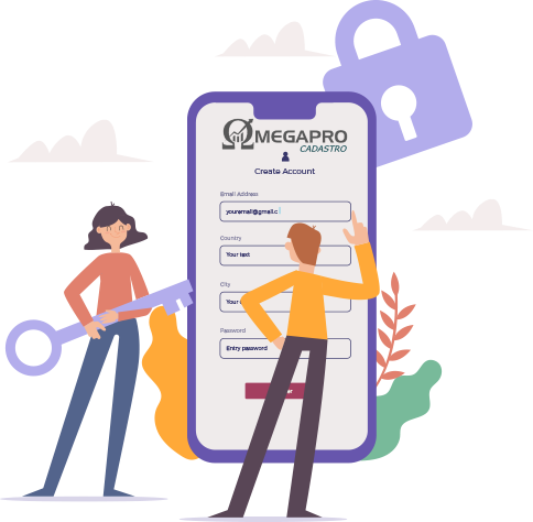 tela de primeiro passo para o cadastro omega pro world